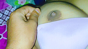 Hot Bhabhi Big Boobs Pink Bra & Panty